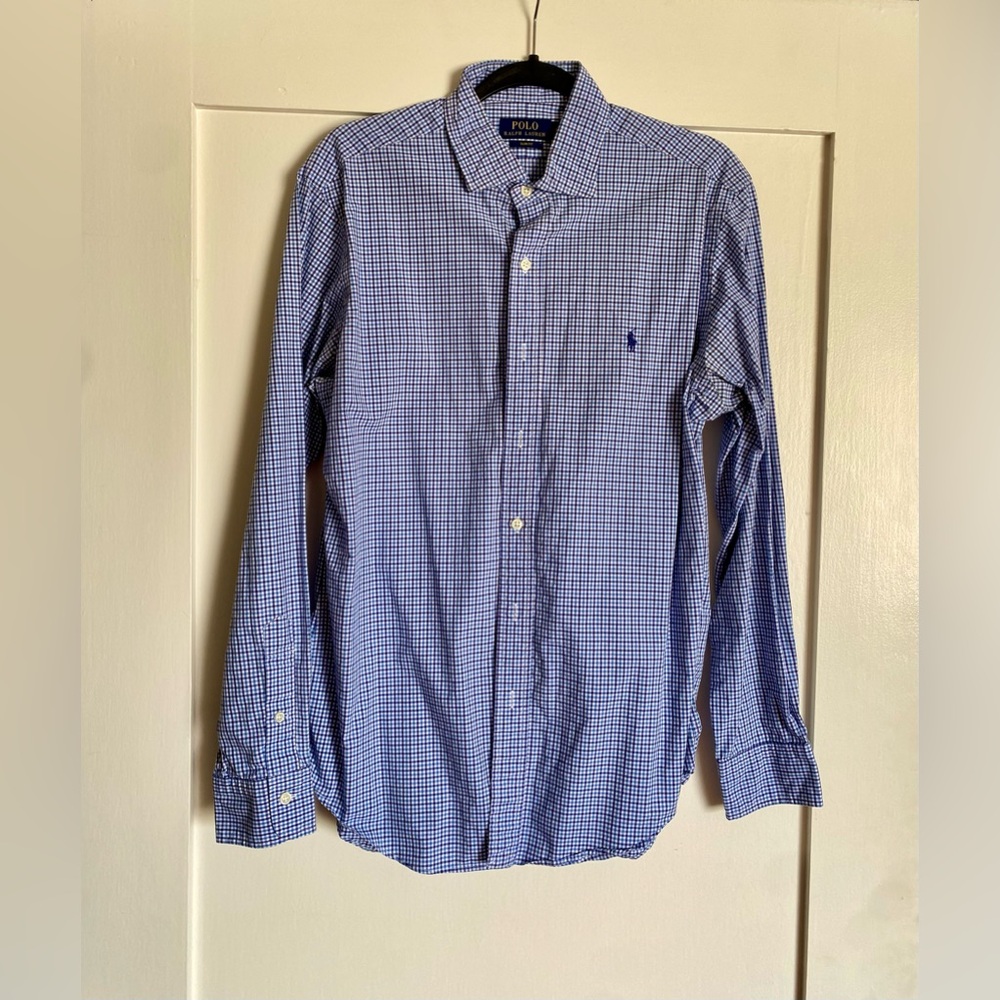 Slim Fit Plaid Poplin Shirt
